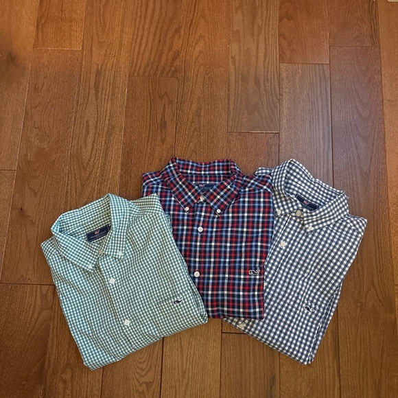 3 Men’s Vineyard Vines Long Sleeve checked Shirts Sz XL Nice! - Picture 1 of 7